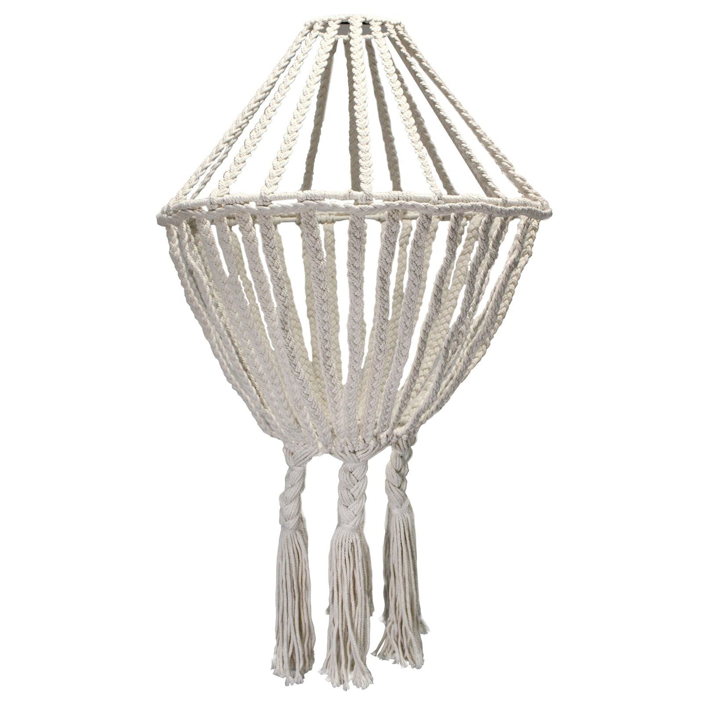 Macrame Large Drop Chandelier - Natural - Luna Panther