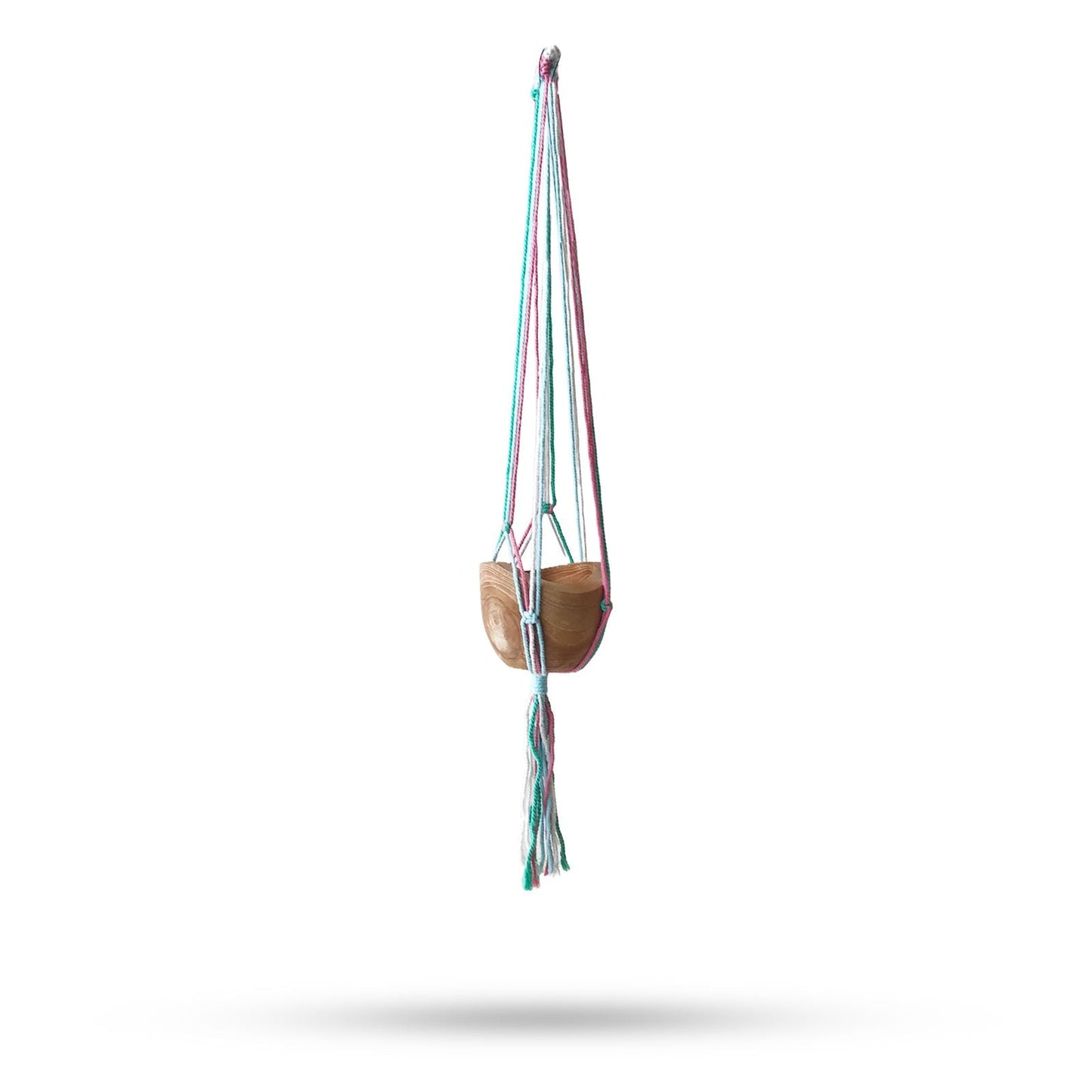 Macrame Pot Holder Classic - Pastal Tones Terrace Medium Pot - Luna Panther