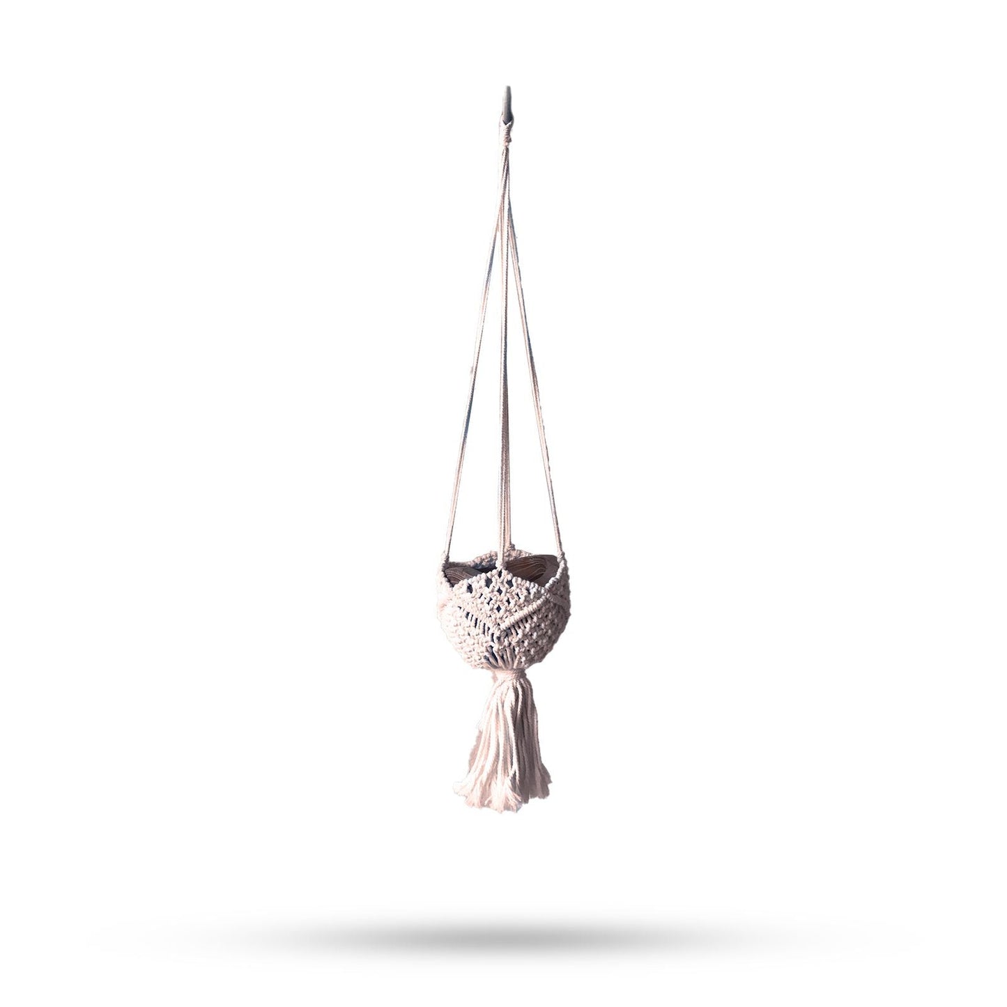 Macrame Pot Holder Decorative - Beige - Luna Panther