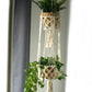 Macrame Pot Holder - Double Holder - Luna Panther