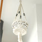 Macrame Pot Holder - Large Single Beaded - Luna Panther