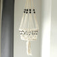 Macrame Pot Holder - Large Single Beaded - Luna Panther
