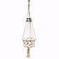 Macrame Pot Holder - Large Single Beaded - Luna Panther
