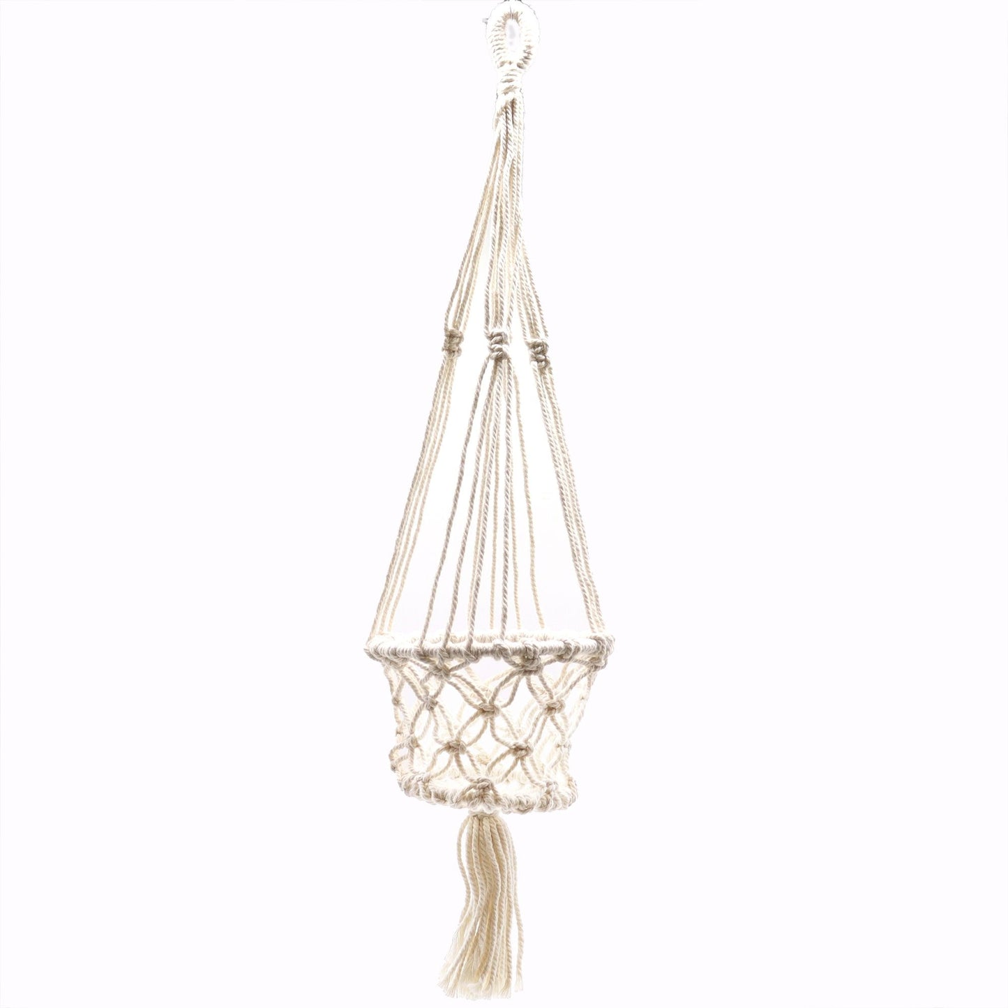 Macrame Pot Holder - Single Small Pot - Luna Panther