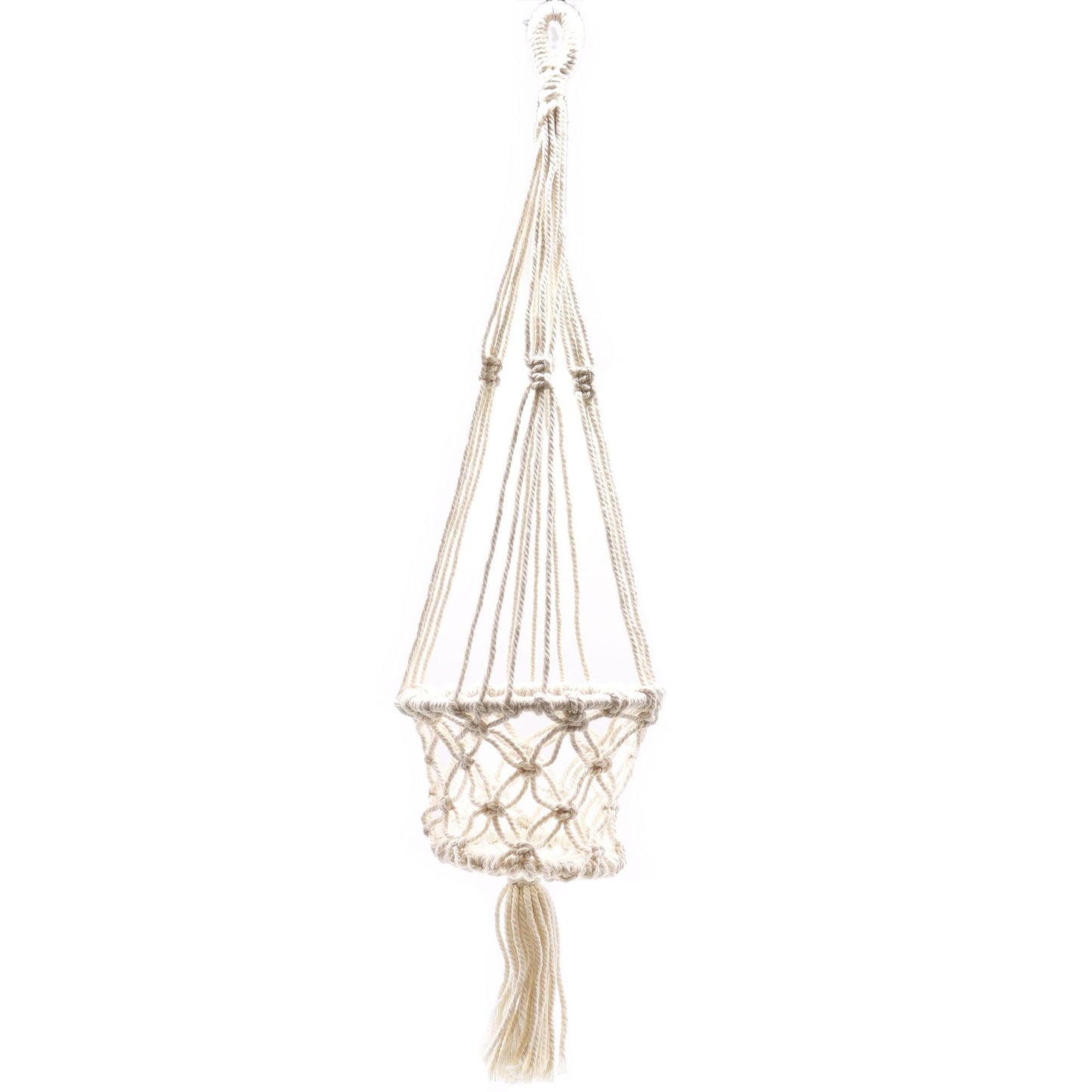 Macrame Pot Holder - Single Small Pot - Luna Panther