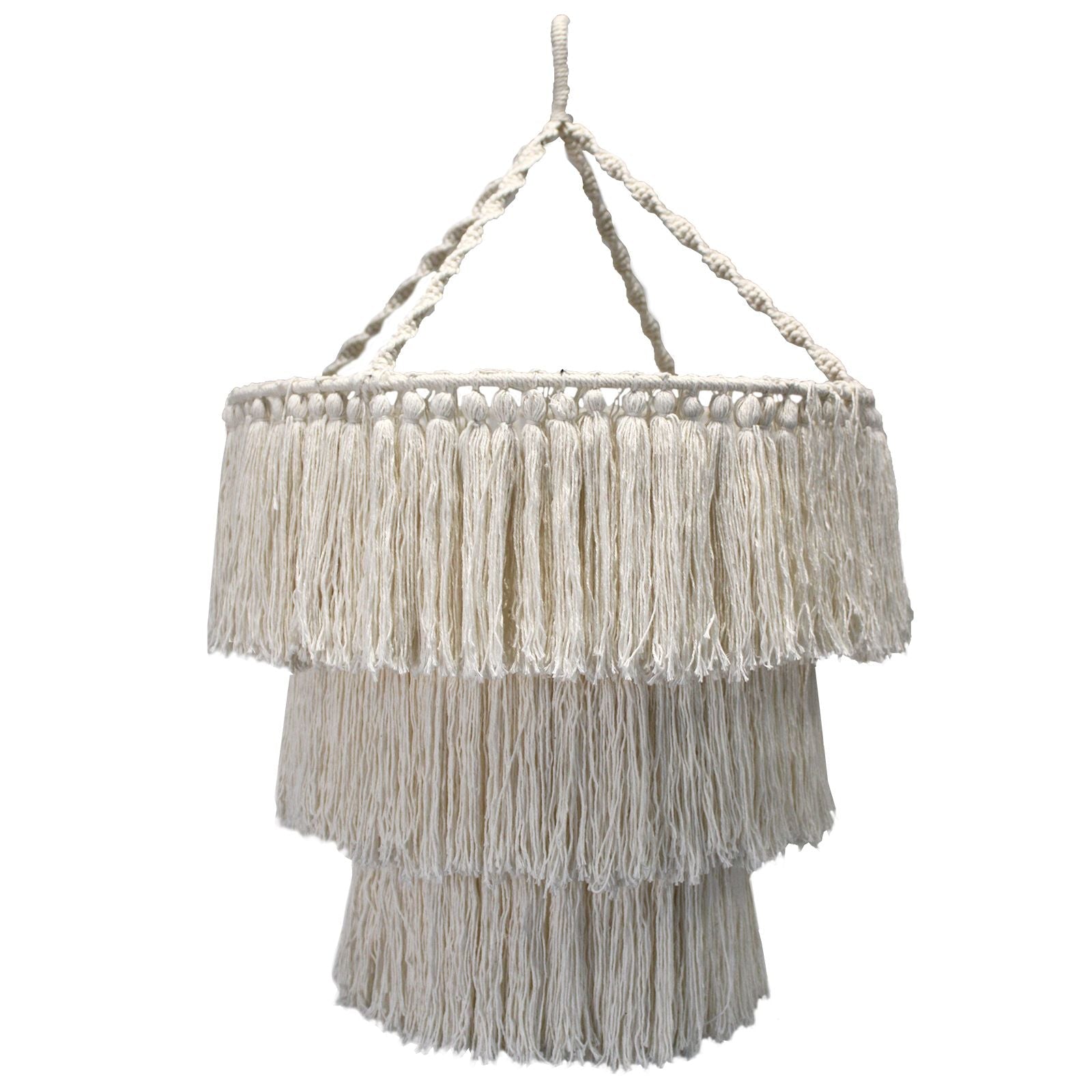 Macrame Soft Chandelier - Natural - Luna Panther