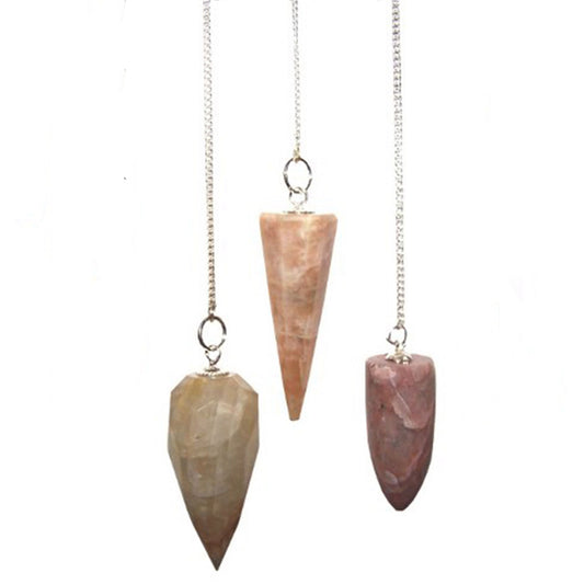 Polished Magic Pendulum - Moon Stone featuring natural patterning and unique variations - Luna Panther