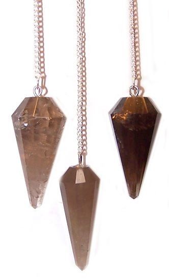 Polished Magic Pendulum - Smoky Quartz featuring smoky brown hues and natural clarity - Luna Panther