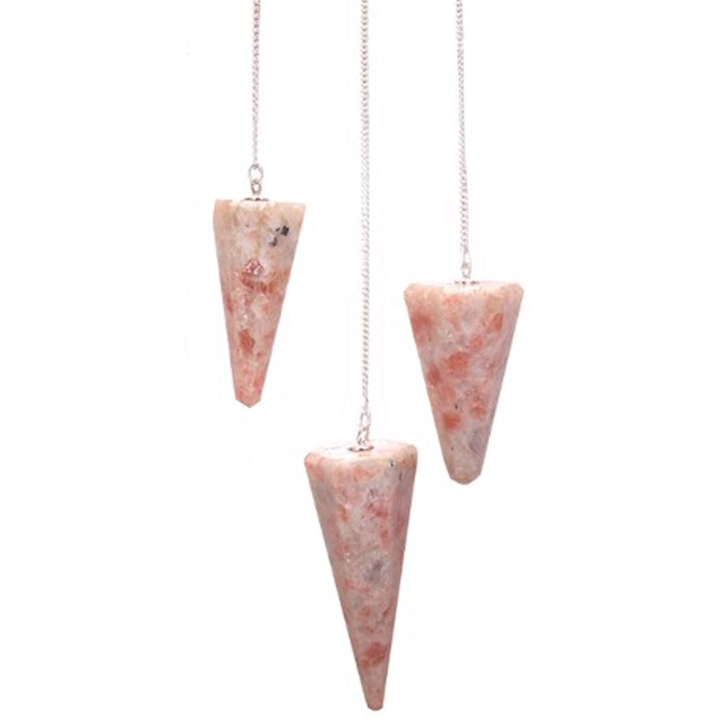 Polished Magic Pendulum - Sunstone featuring sparkling aventurescence and warm orange tone - Luna Panther
