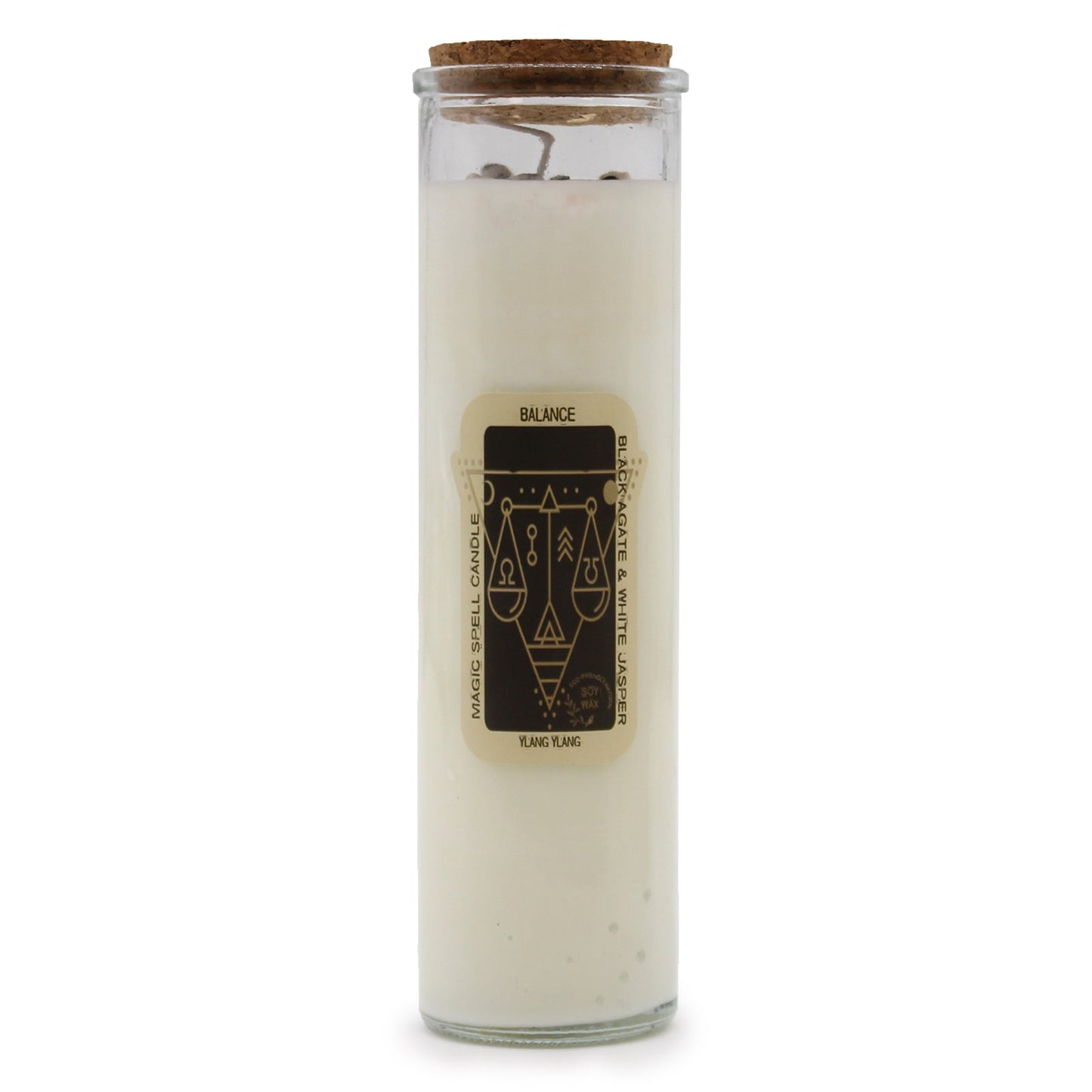 Polished Magic Spell Candle - Balance featuring natural patterning and unique variations - Luna Panther