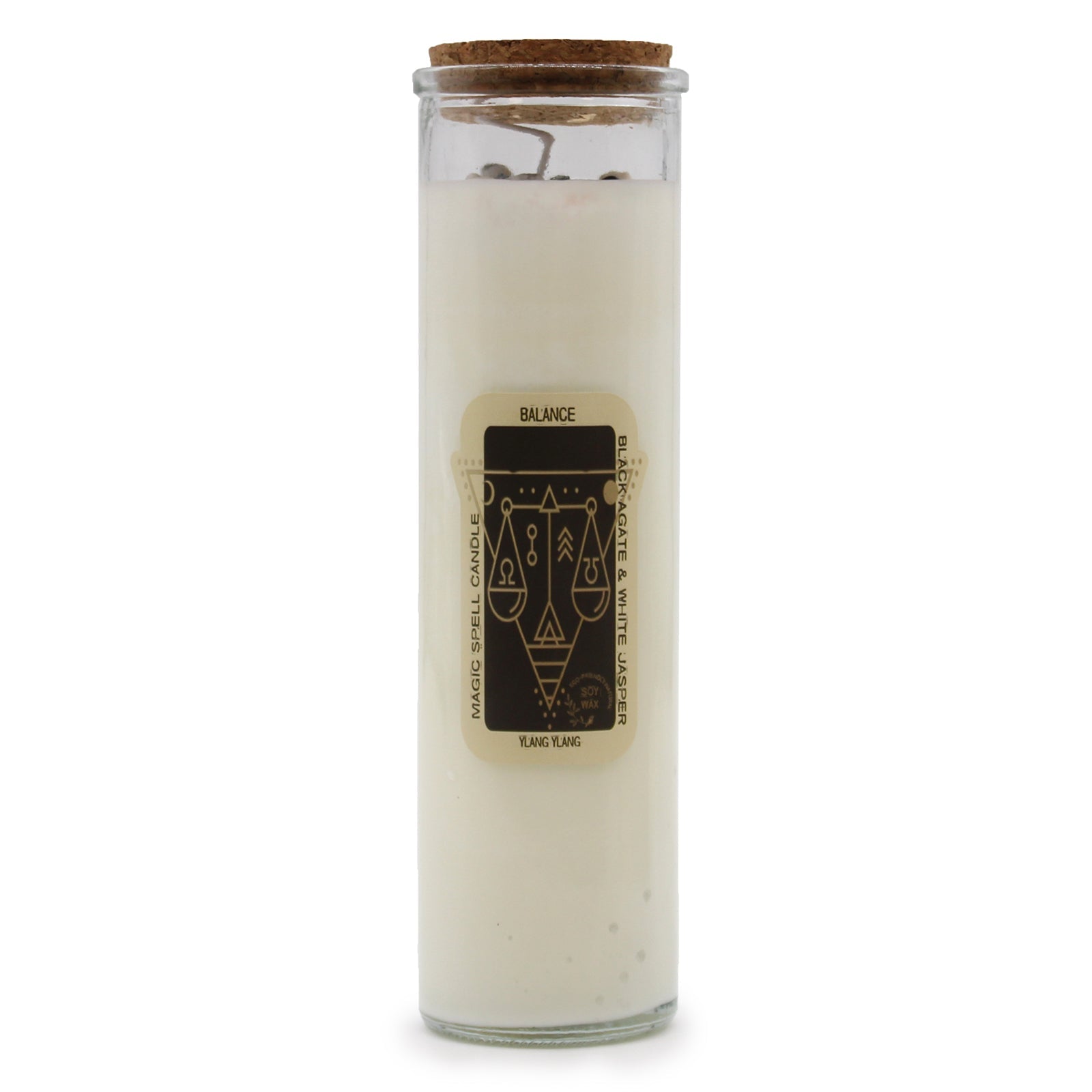Polished Magic Spell Candle - Balance featuring natural patterning and unique variations - Luna Panther