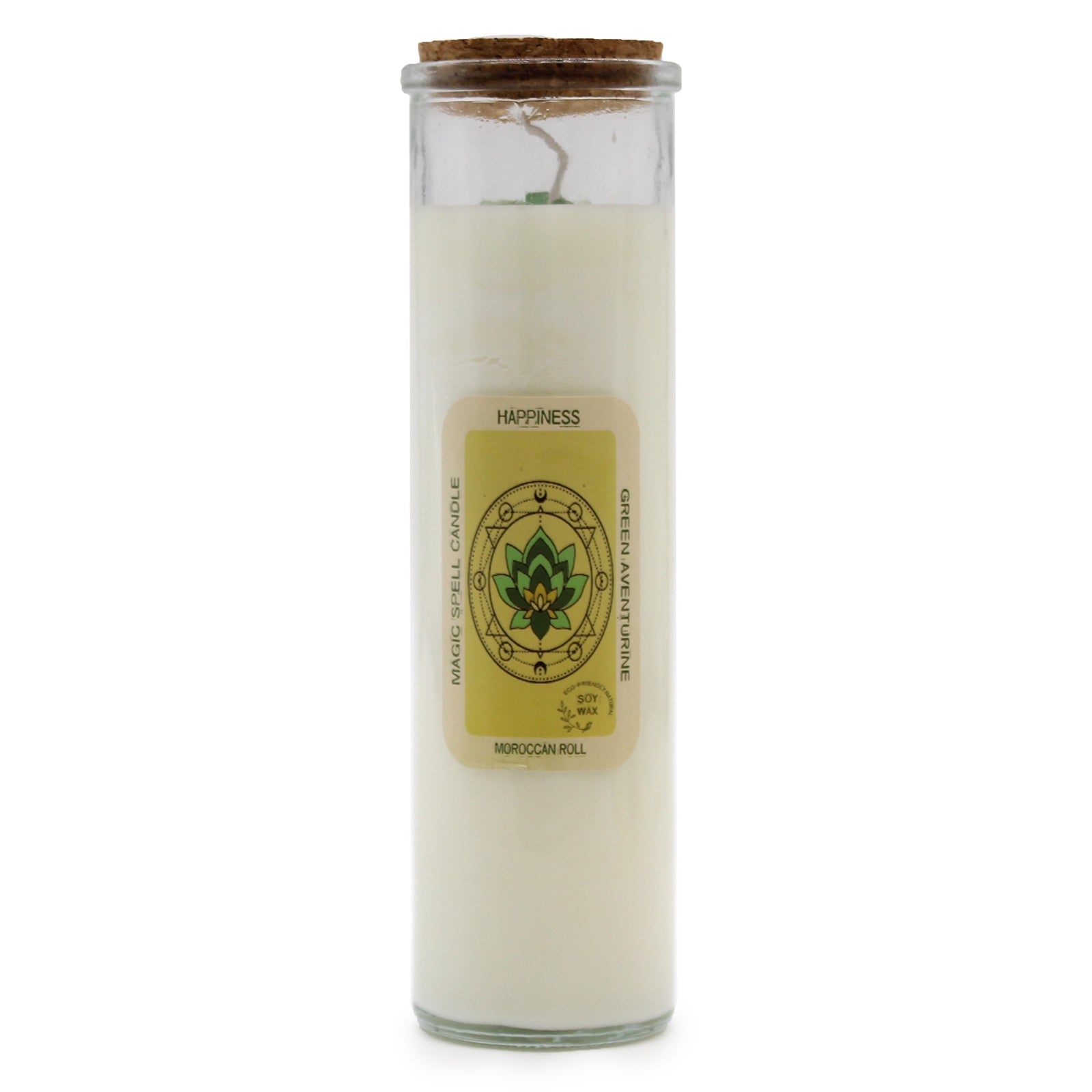 Polished Magic Spell Candle - Happiness featuring natural patterning and unique variations - Luna Panther