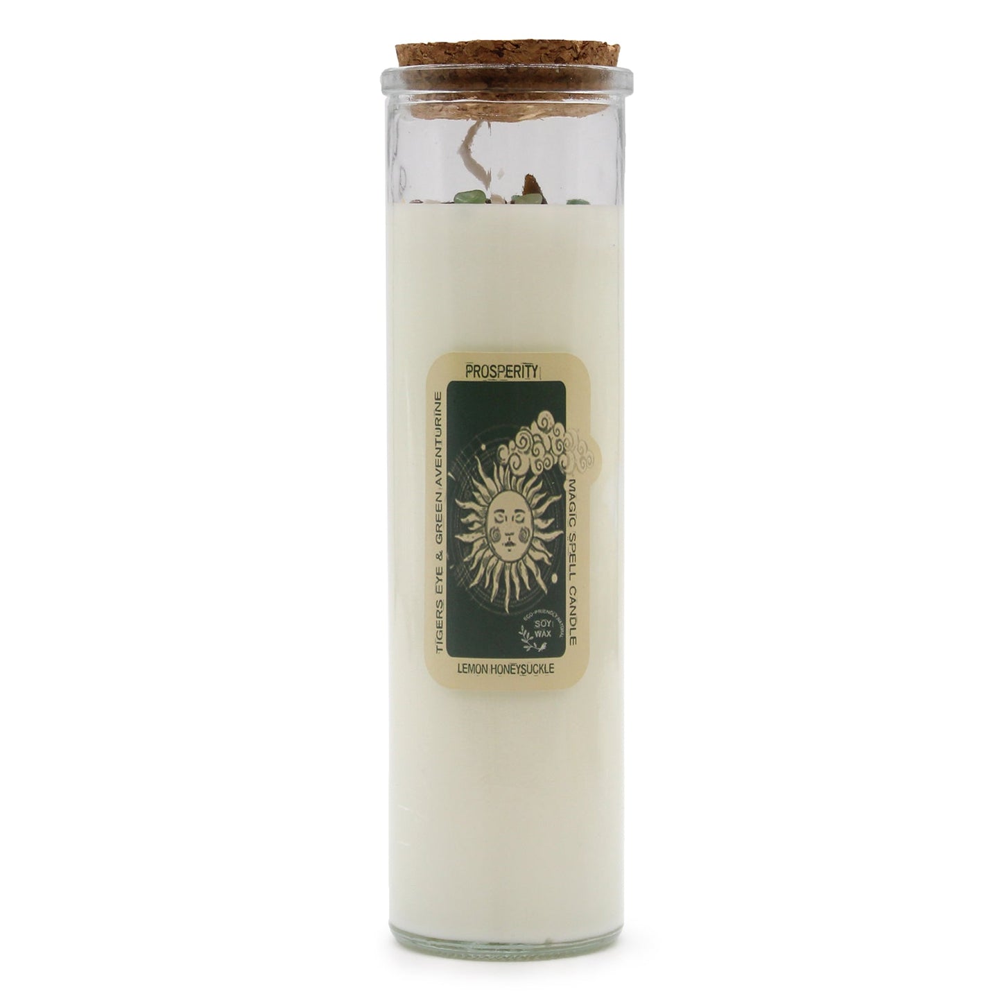 Polished Magic Spell Candle - Prosperity featuring natural patterning and unique variations - Luna Panther