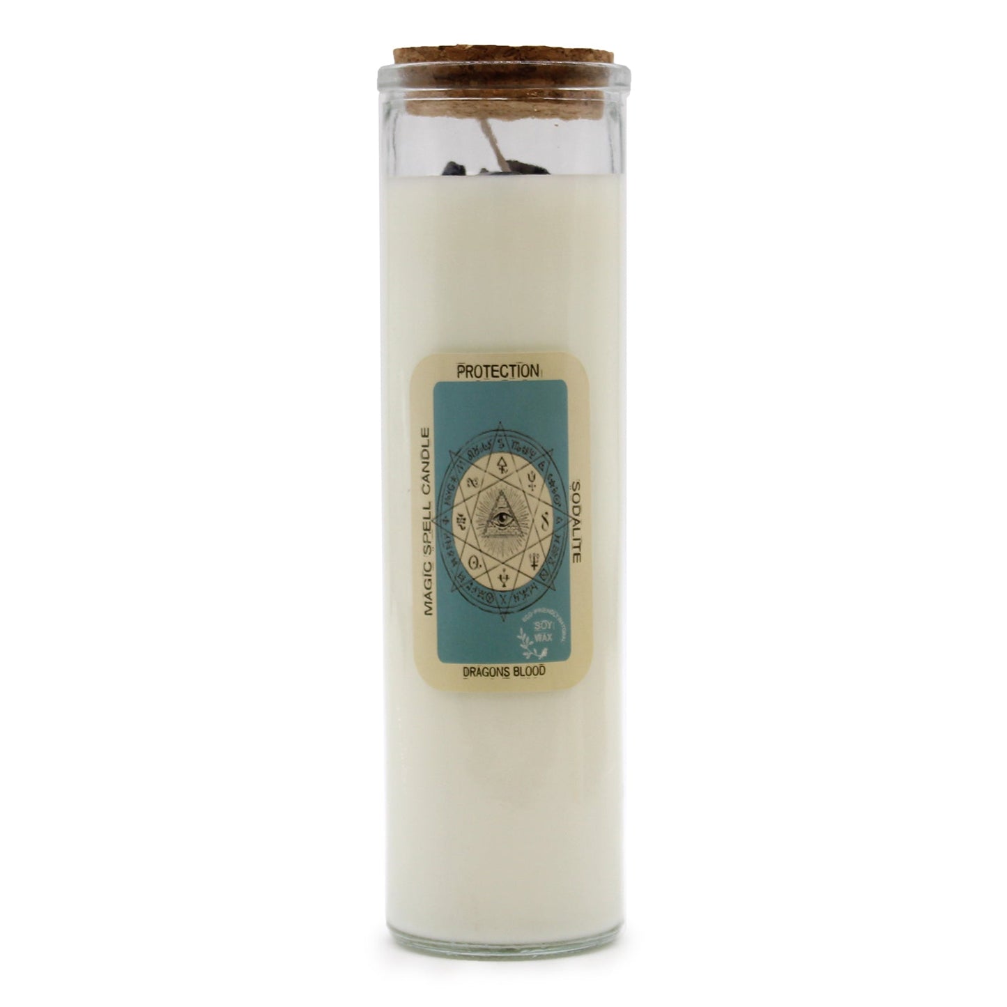 Polished Magic Spell Candle - Protection featuring natural patterning and unique variations - Luna Panther