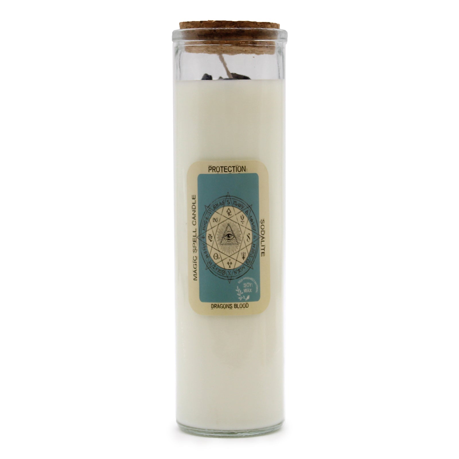 Polished Magic Spell Candle - Protection featuring natural patterning and unique variations - Luna Panther