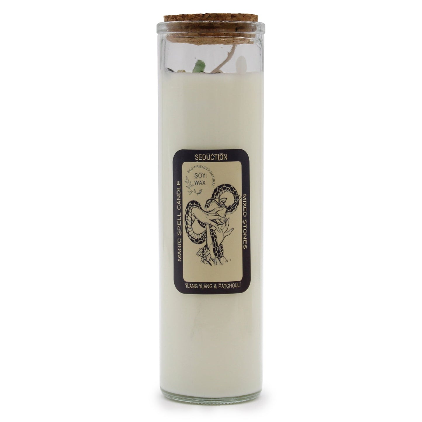 Polished Magic Spell Candle - Seduction featuring natural patterning and unique variations - Luna Panther