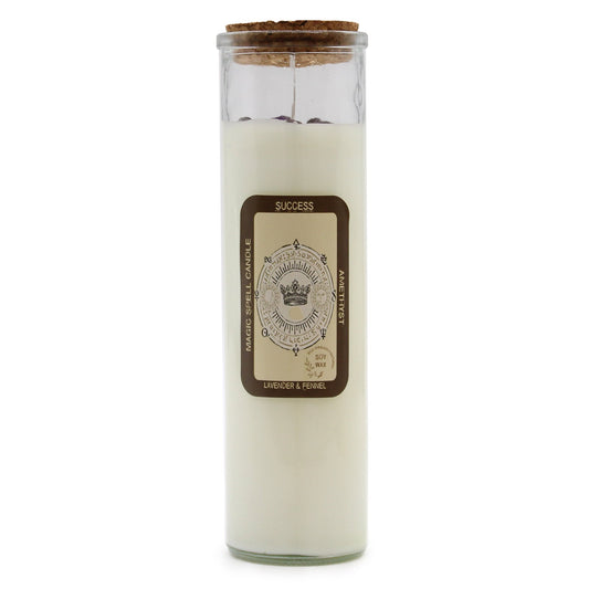 Polished Magic Spell Candle - Success featuring natural patterning and unique variations - Luna Panther