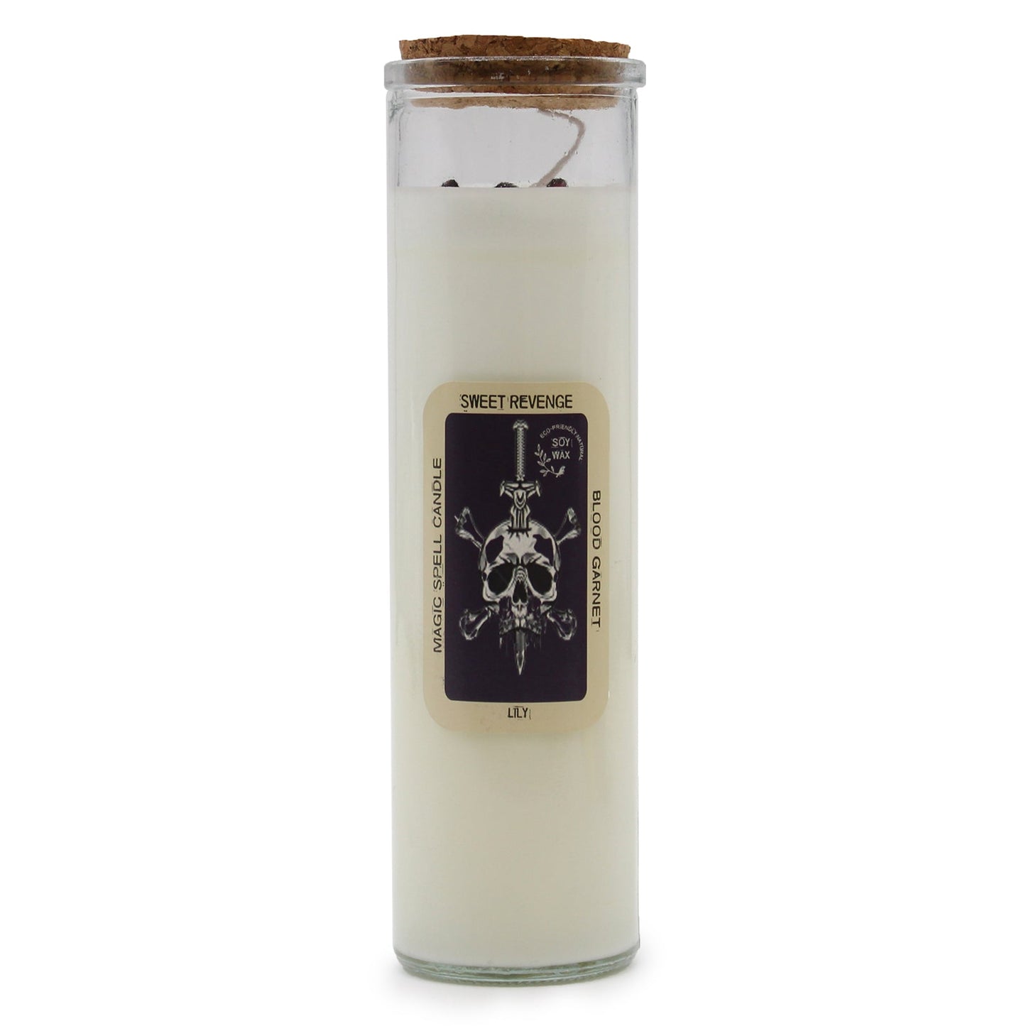 Polished Magic Spell Candle - Sweet Revenge featuring natural patterning and unique variations - Luna Panther