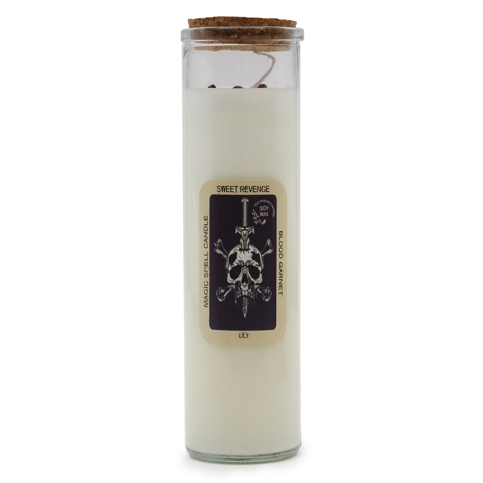 Polished Magic Spell Candle - Sweet Revenge featuring natural patterning and unique variations - Luna Panther