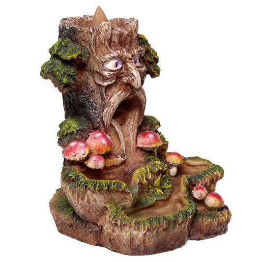 Polished Magic Tree Backflow Incense Burner featuring natural patterning and unique variations - Luna Panther
