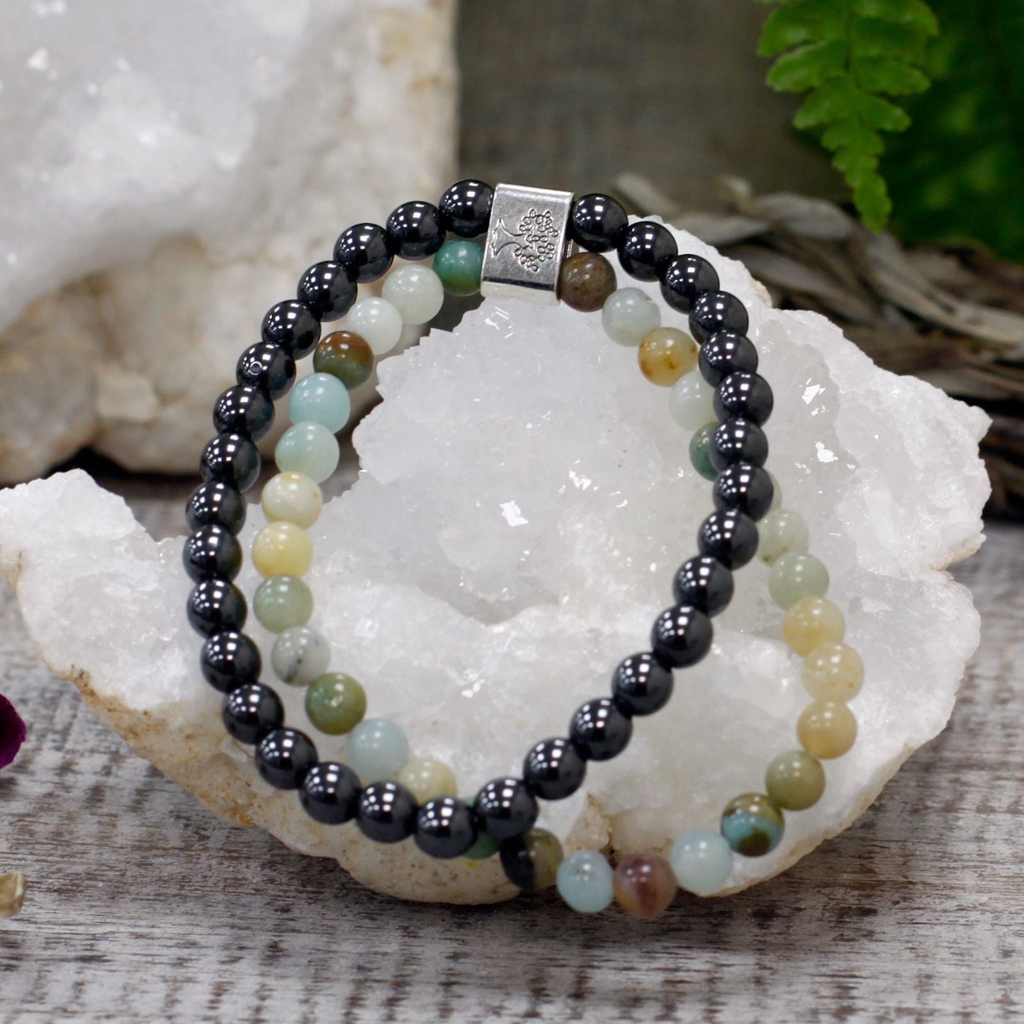Magnetic Gemstone Bracelet - Amazonite - Luna Panther