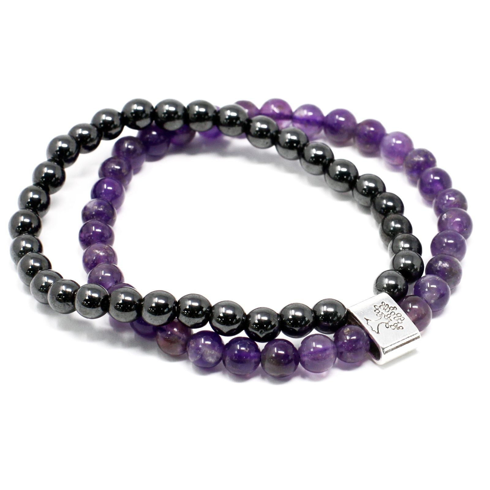 Magnetic Gemstone Bracelet - Amethyst - Luna Panther