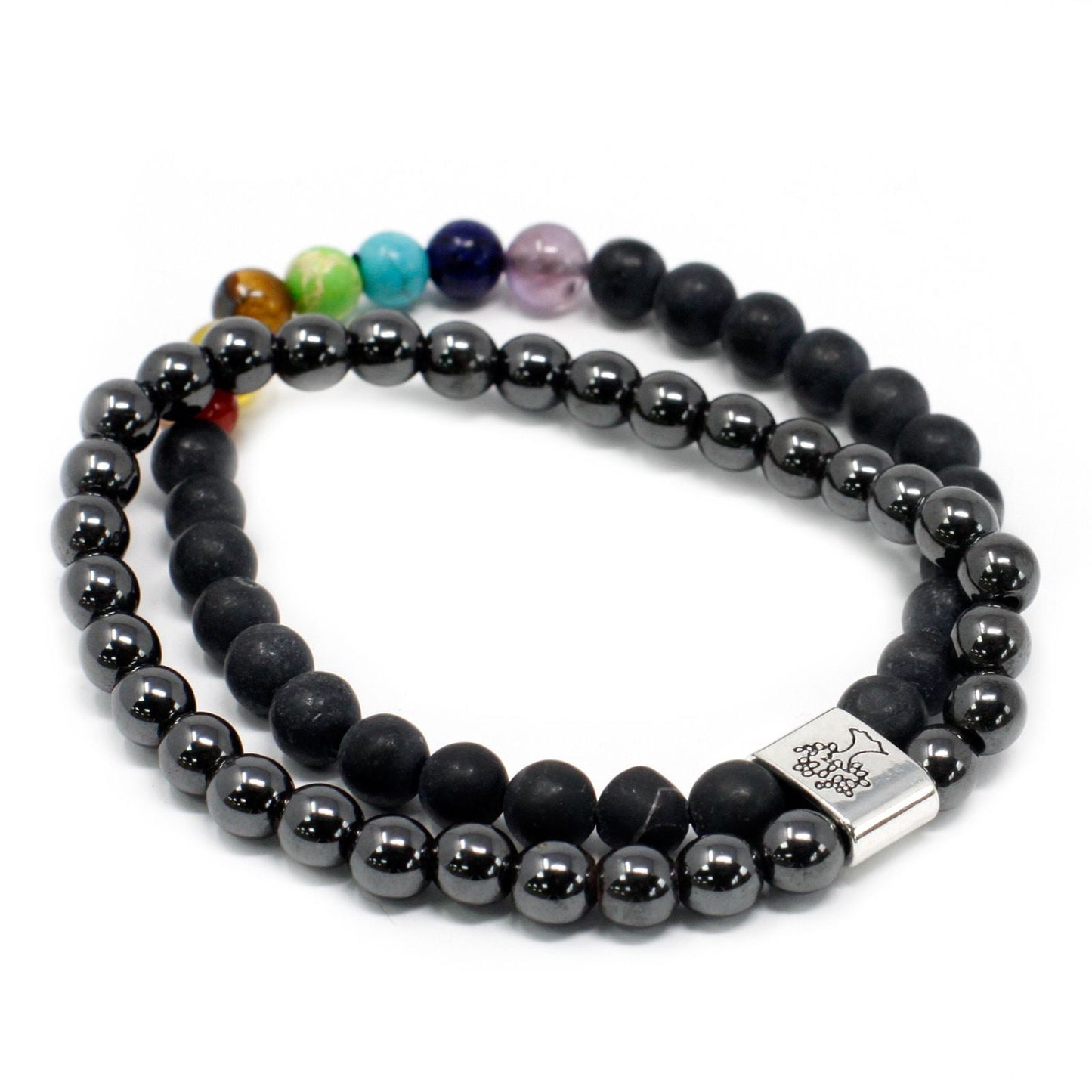 Magnetic Gemstone Bracelet - Black Stone Chakra - Luna Panther