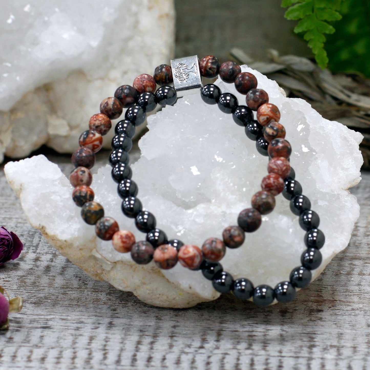 Magnetic Gemstone Bracelet - Leopard Skin - Luna Panther
