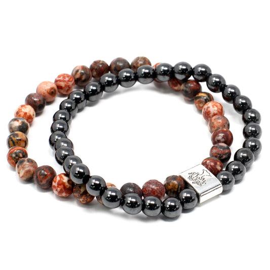 Magnetic Gemstone Bracelet - Leopard Skin - Luna Panther