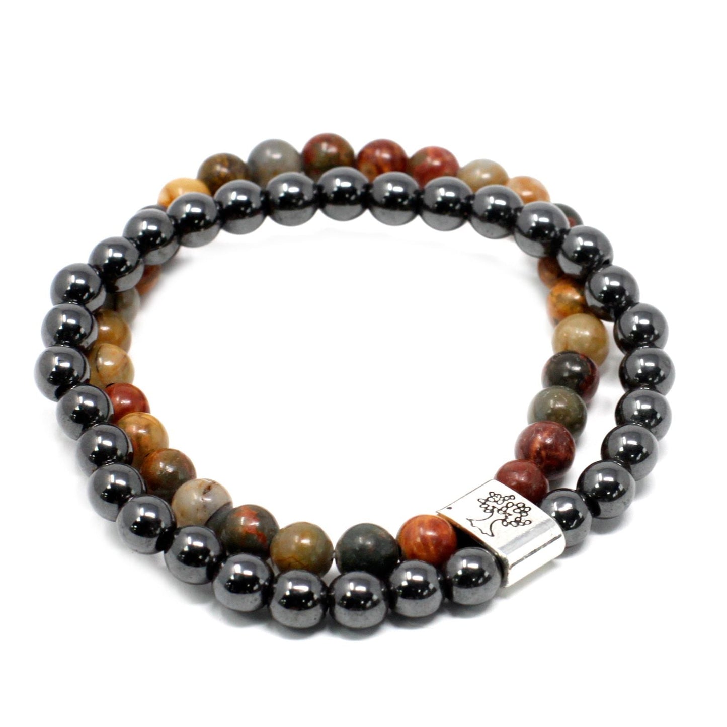 Magnetic Gemstone Bracelet - Picasso Jasper - Luna Panther
