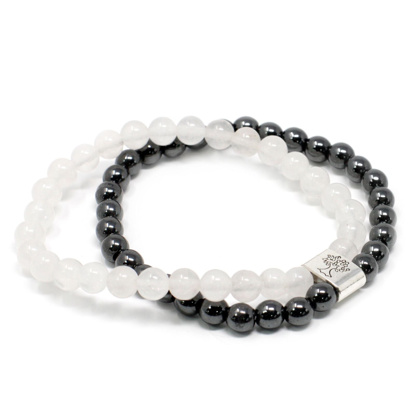 Magnetic Gemstone Bracelet - Rock Quartz - Luna Panther