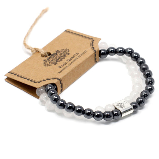 Magnetic Gemstone Bracelet - Rock Quartz - Luna Panther alternate view