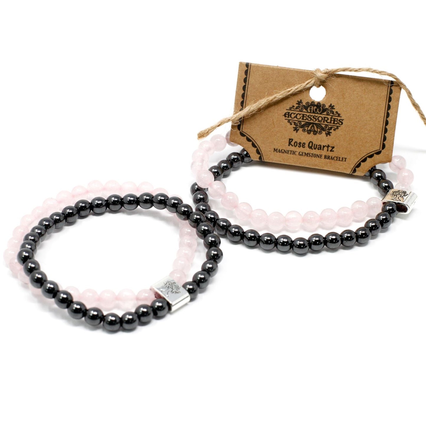 Magnetic Gemstone Bracelet - Rose Quartz - Luna Panther