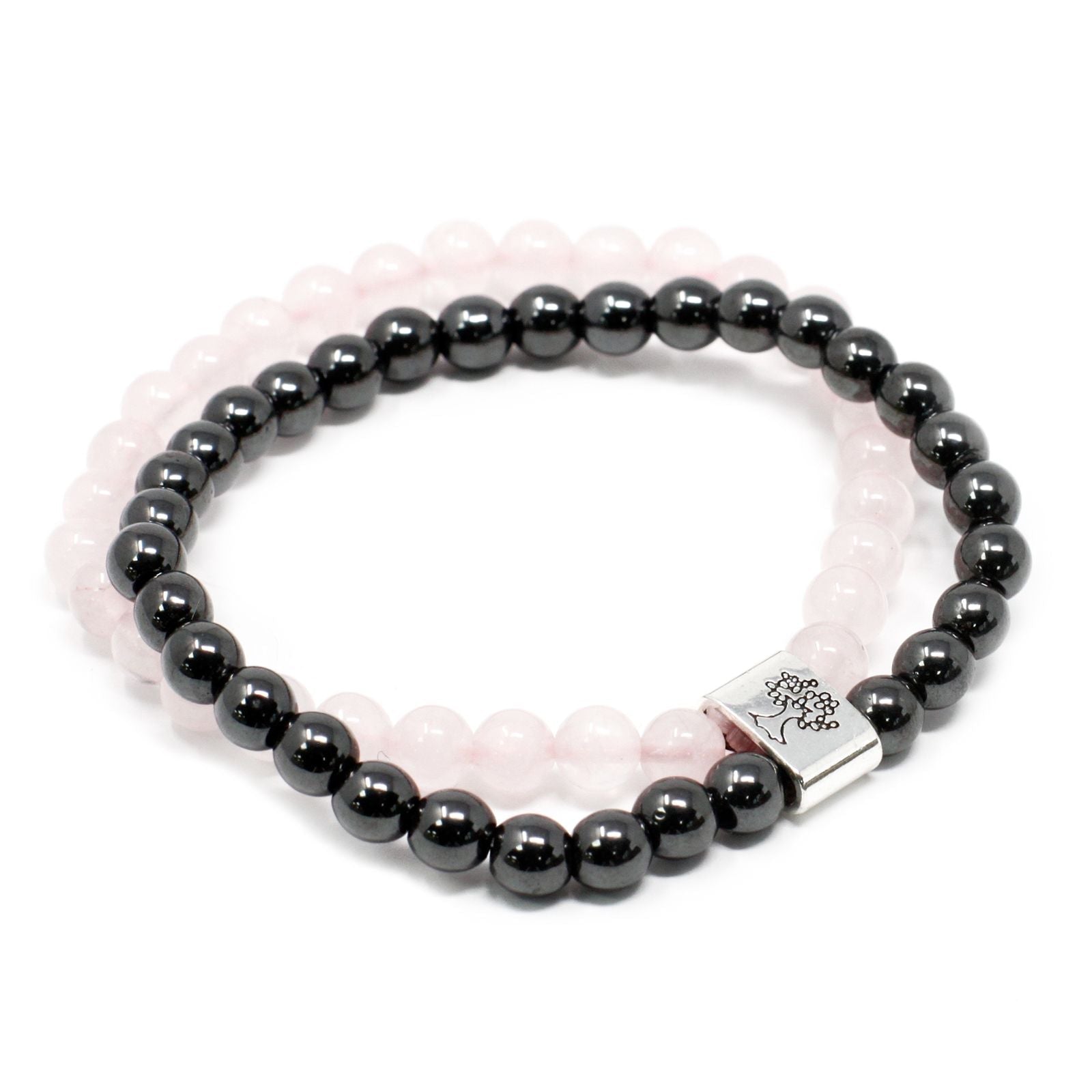Magnetic Gemstone Bracelet - Rose Quartz - Luna Panther