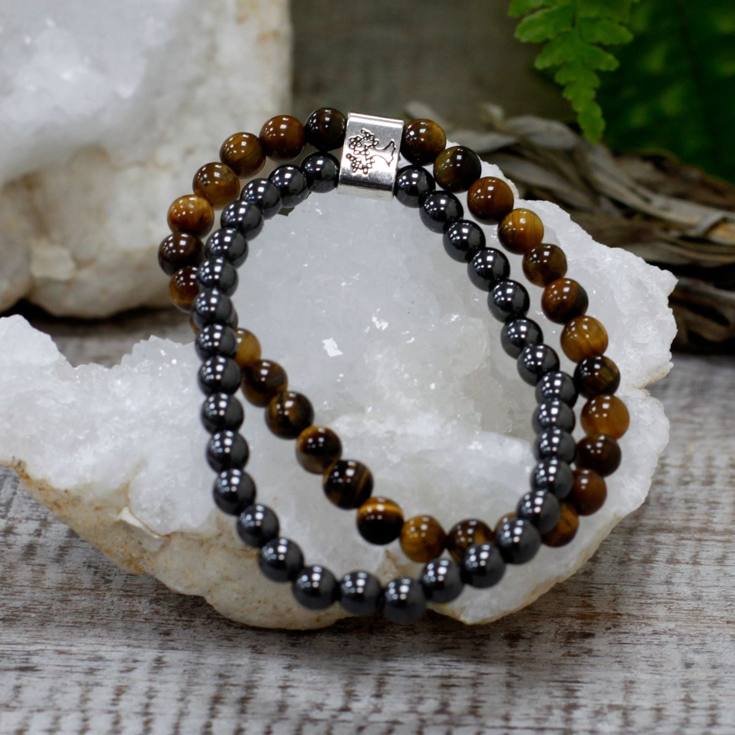 Magnetic Gemstone Bracelet - Tiger Eye - Luna Panther