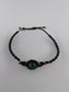 Polished Malachite Black Micro Macrame Bracelet featuring banded green patterning and silky polish - Luna Panther