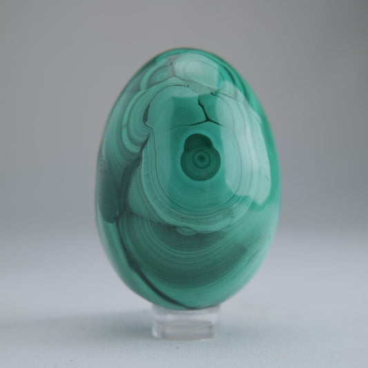 Malachite Egg Congo 260g 64mm - Luna Panther alternate view