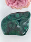 Polished Malachite Free Form 297grams featuring banded green patterning and silky polish - Luna Panther