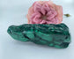 Polished Malachite Free Form 381Grams featuring banded green patterning and silky polish - Luna Panther