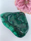 Polished Malachite Free Form 383Grams featuring banded green patterning and silky polish - Luna Panther