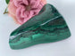 Polished Malachite Free Form 452 grams featuring banded green patterning and silky polish - Luna Panther