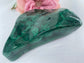 Polished Malachite Free Form 532 Grams featuring banded green patterning and silky polish - Luna Panther