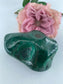 Polished Malachite Free Form 458 Grams featuring banded green patterning and silky polish - Luna Panther