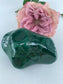 Polished Malachite Free Form 458 Grams featuring banded green patterning and silky polish - Luna Panther
