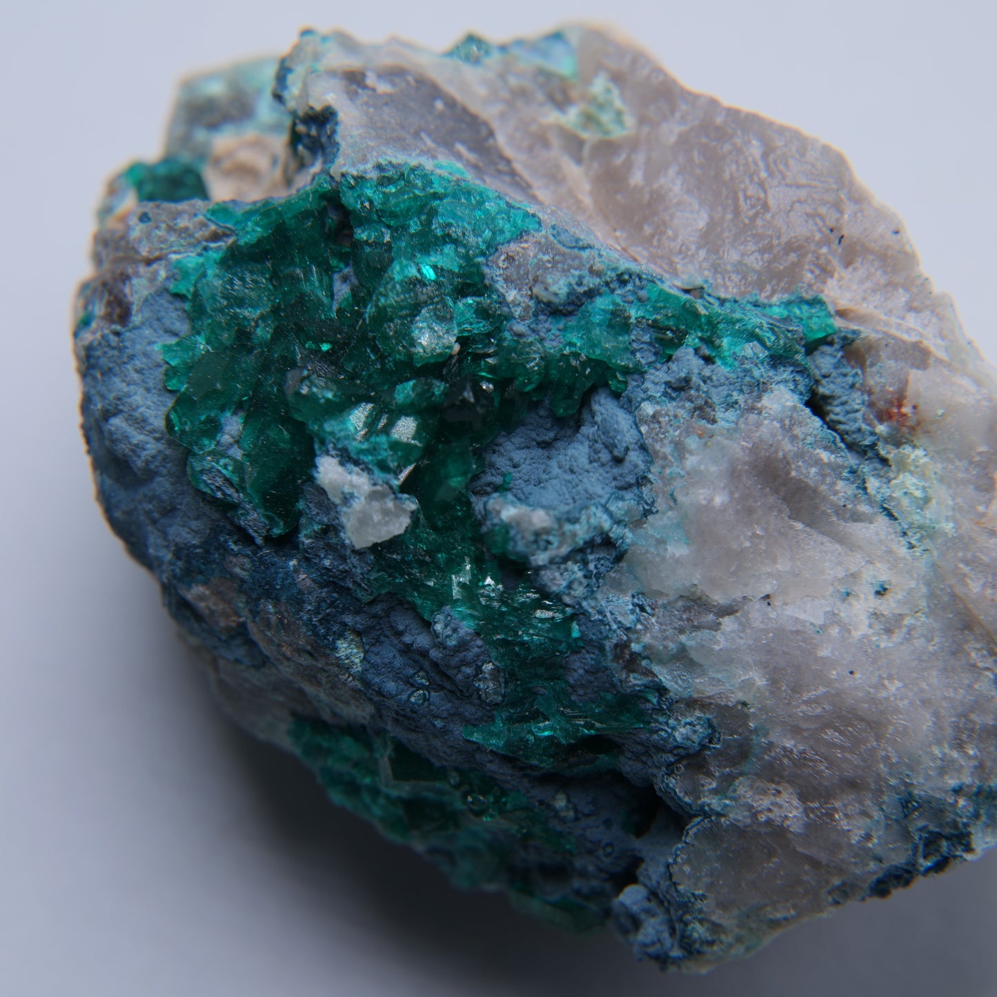 Malachite & Quartz from Mibladen mining district, Midelt Province, Morocco - 64.44g
