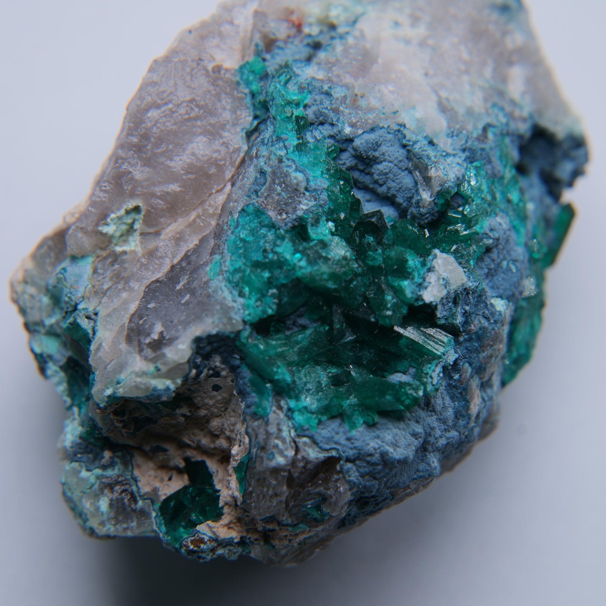 Malachite & Quartz from Mibladen mining district, Midelt Province, Morocco - 64.44g