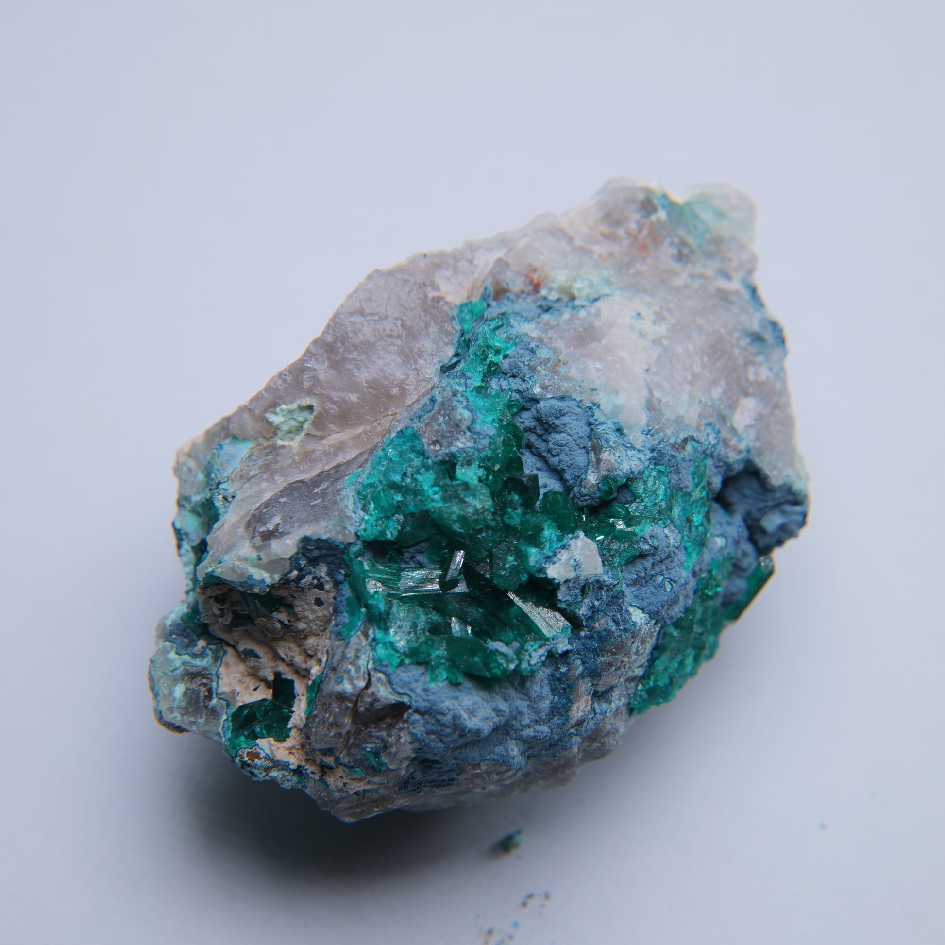 Malachite & Quartz from Mibladen mining district, Midelt Province, Morocco - 64.44g