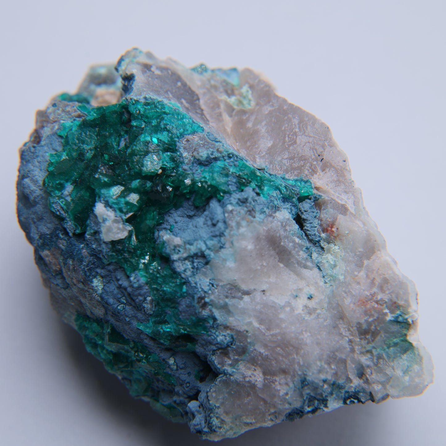 Malachite & Quartz from Mibladen mining district, Midelt Province, Morocco - 64.44g