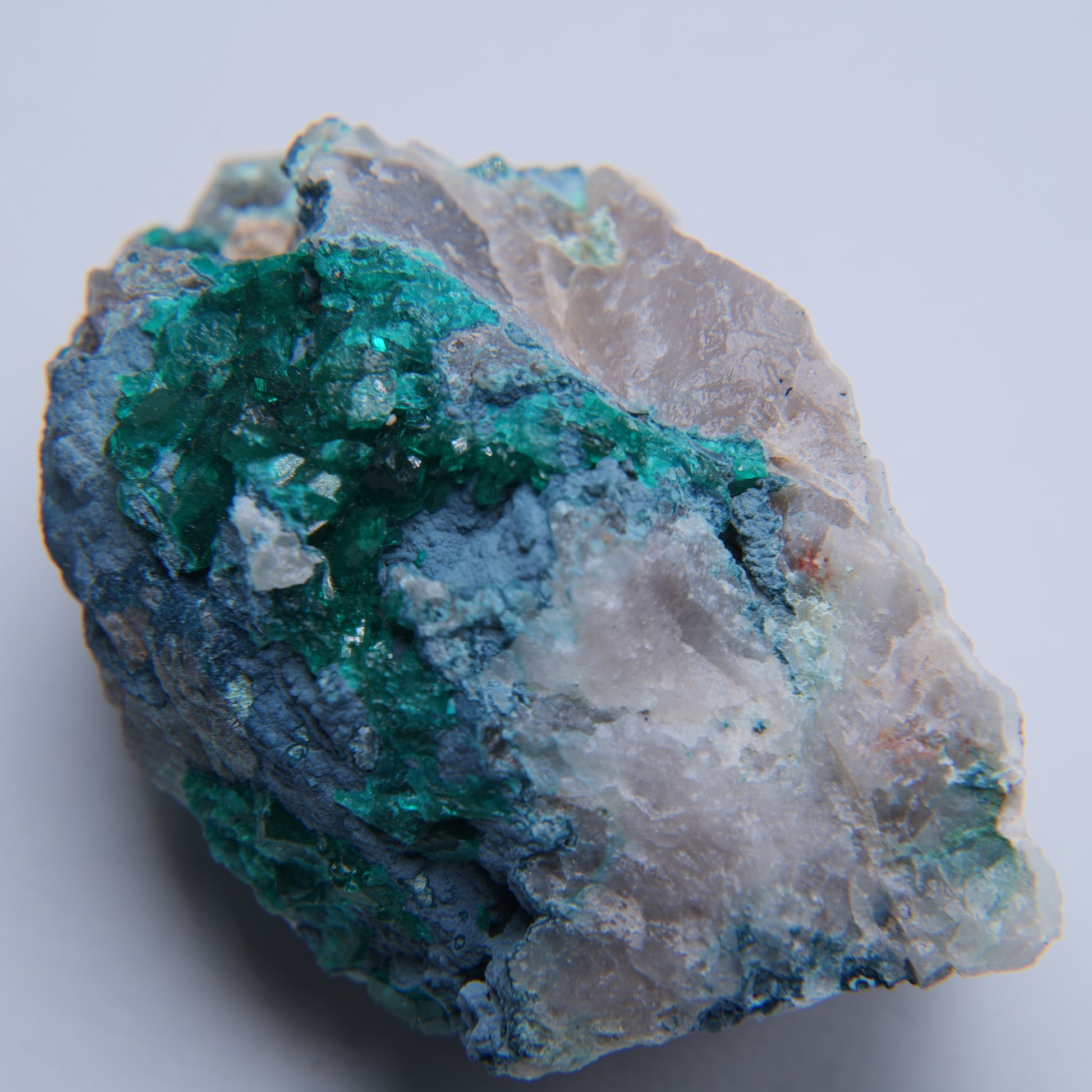 Malachite & Quartz from Mibladen mining district, Midelt Province, Morocco - 64.44g