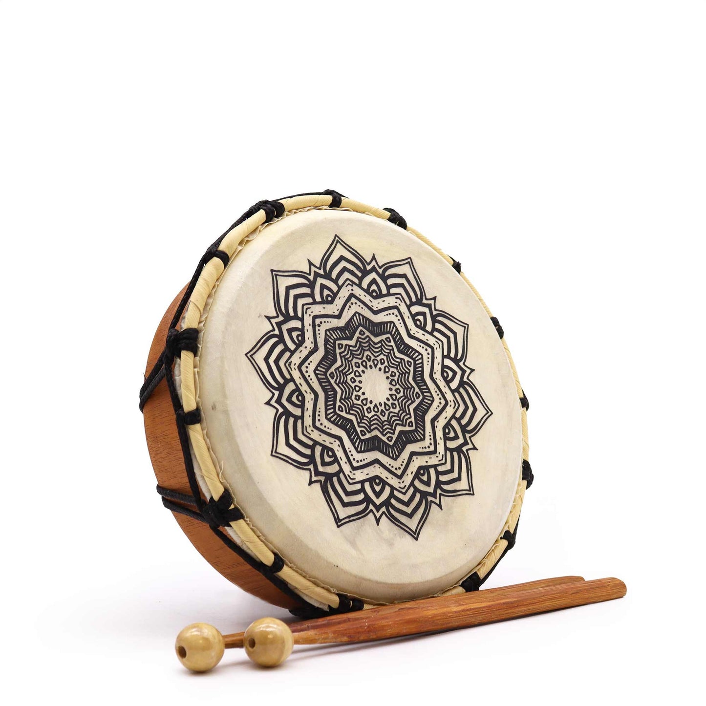 Mandala Shamanic Drum with Stick - 20cm Diameter at Luna Panther
